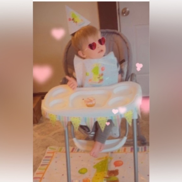 Teddy Bear Themed Baby's First‎ Birthday High Chair Decorating Kit - Picture 1 of 5